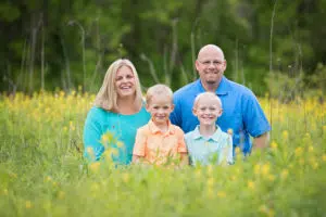 Family Pictures in a Field of Yellow and Green